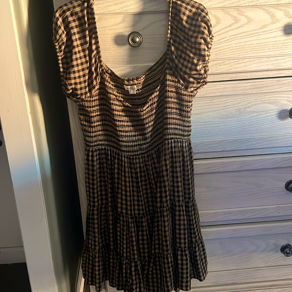 Aeropostale dress black and brown checkered squares